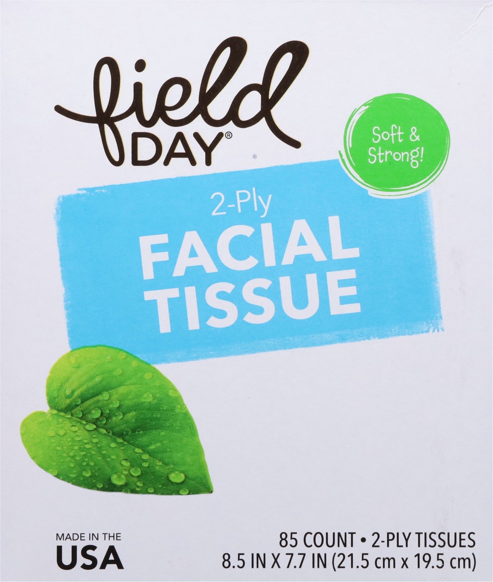 slide 2 of 9, Field Day 2-Ply Recyclable Facial Tissue, 85 ct