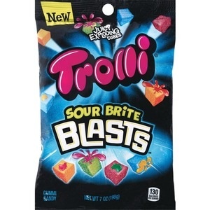 slide 1 of 1, Trolli Sour Brite Blasts Gummi Candy, 8 oz