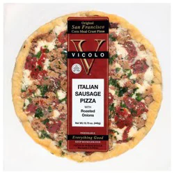 Vicolo Original San Francisco Corn Meal Crust Italian Sausage Pizza with Roasted Onions 15.75 oz