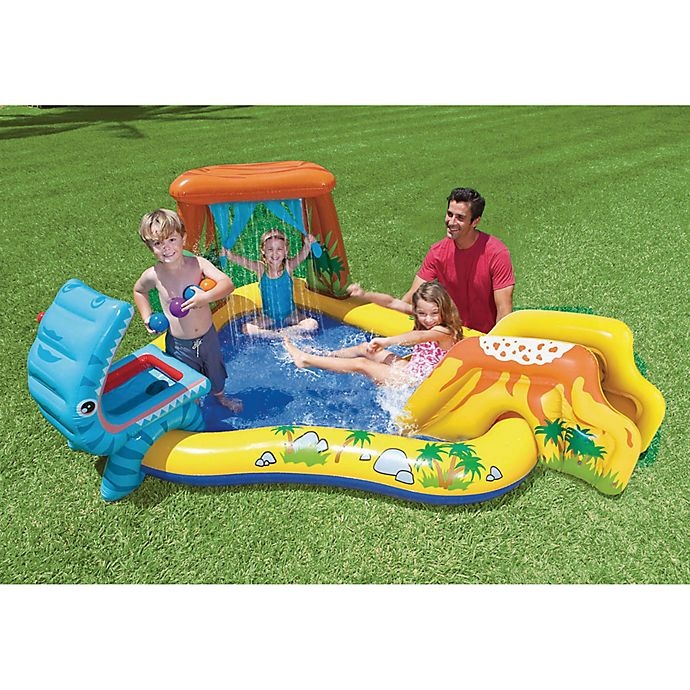 slide 2 of 3, Intex Dinosaur/Ocean Play Center Inflatable Pool Assortment, 1 ct
