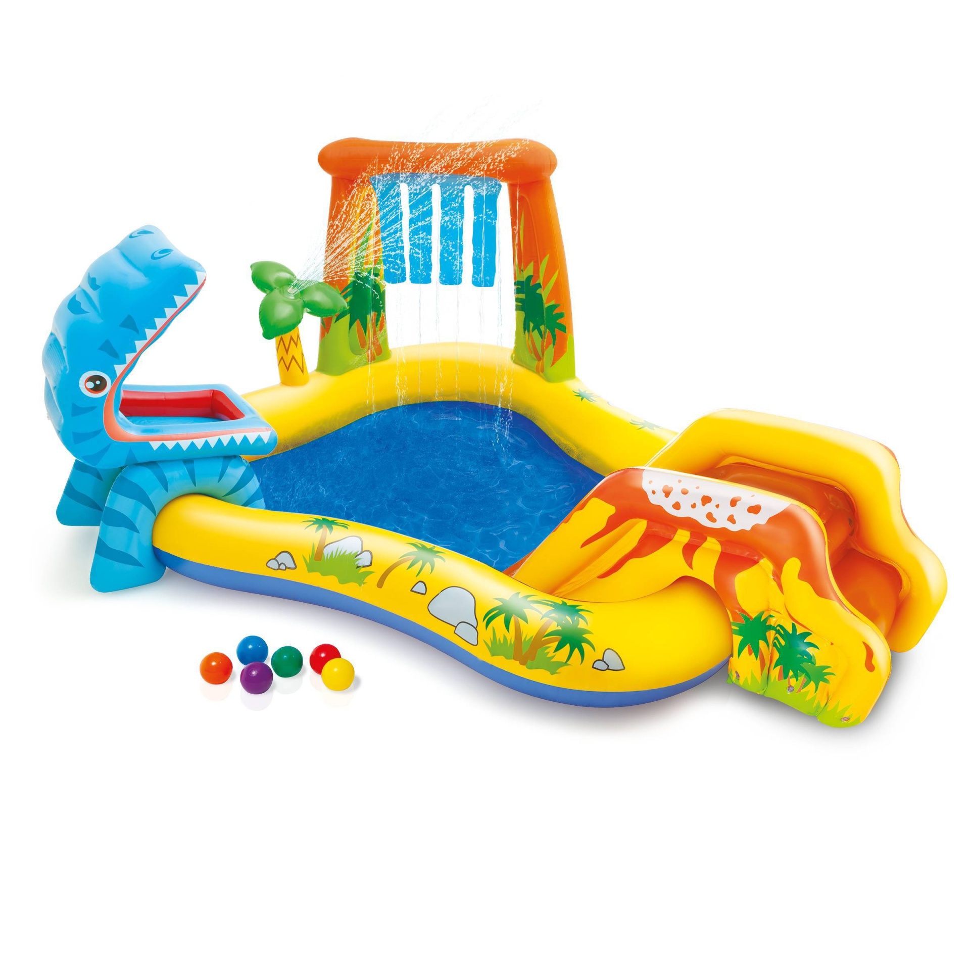 slide 1 of 3, Intex Dinosaur/Ocean Play Center Inflatable Pool Assortment, 1 ct