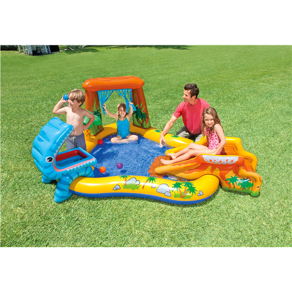 slide 4 of 5, Intex Dinosaur/Ocean Play Center Inflatable Pool Assortment, 1 ct