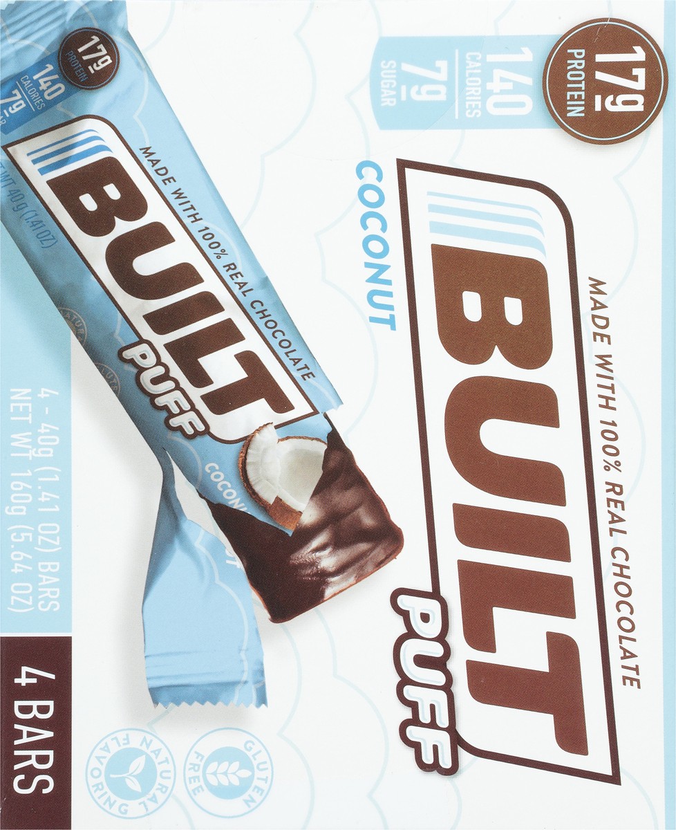slide 8 of 17, Built Bar Coconut Puff is a Protein Bar, 5.64 oz