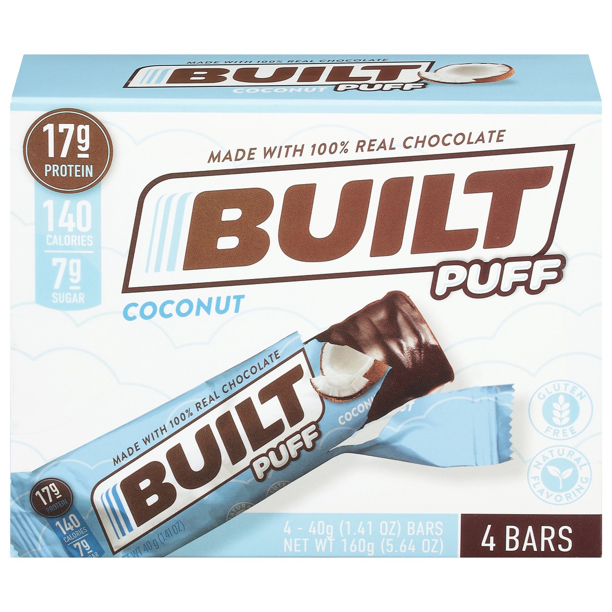 slide 5 of 17, Built Bar Coconut Puff is a Protein Bar, 5.64 oz