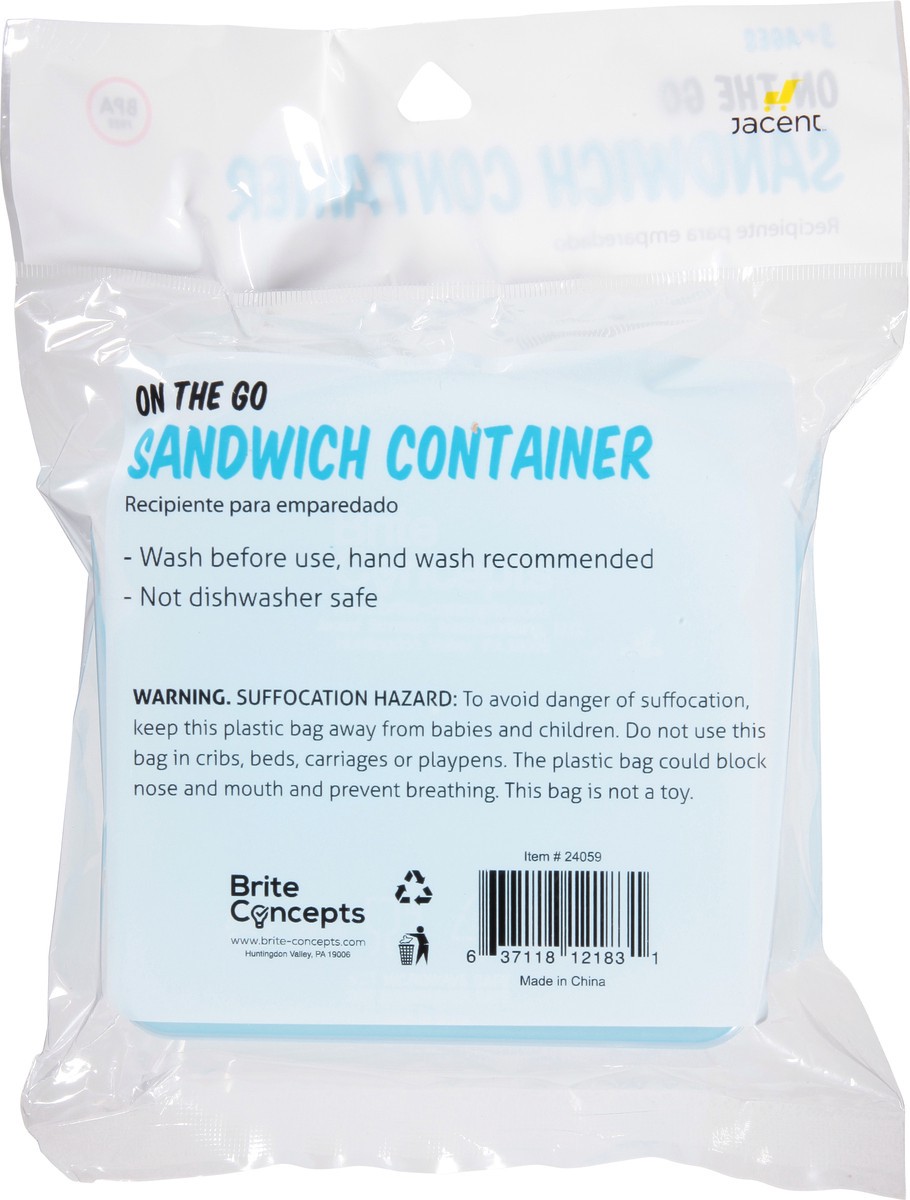 slide 8 of 12, Jacent Sandwich Container Unicorn, 1 ct