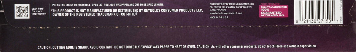 slide 8 of 9, Signature Select Wax Paper 1 ea, 1 ct