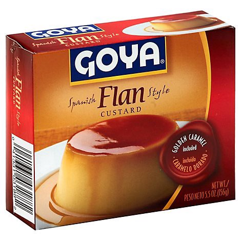 slide 1 of 1, Goya Flan Custard Spanish Style Golden Caramel Included Box - 5.5 Oz, 5.5 oz