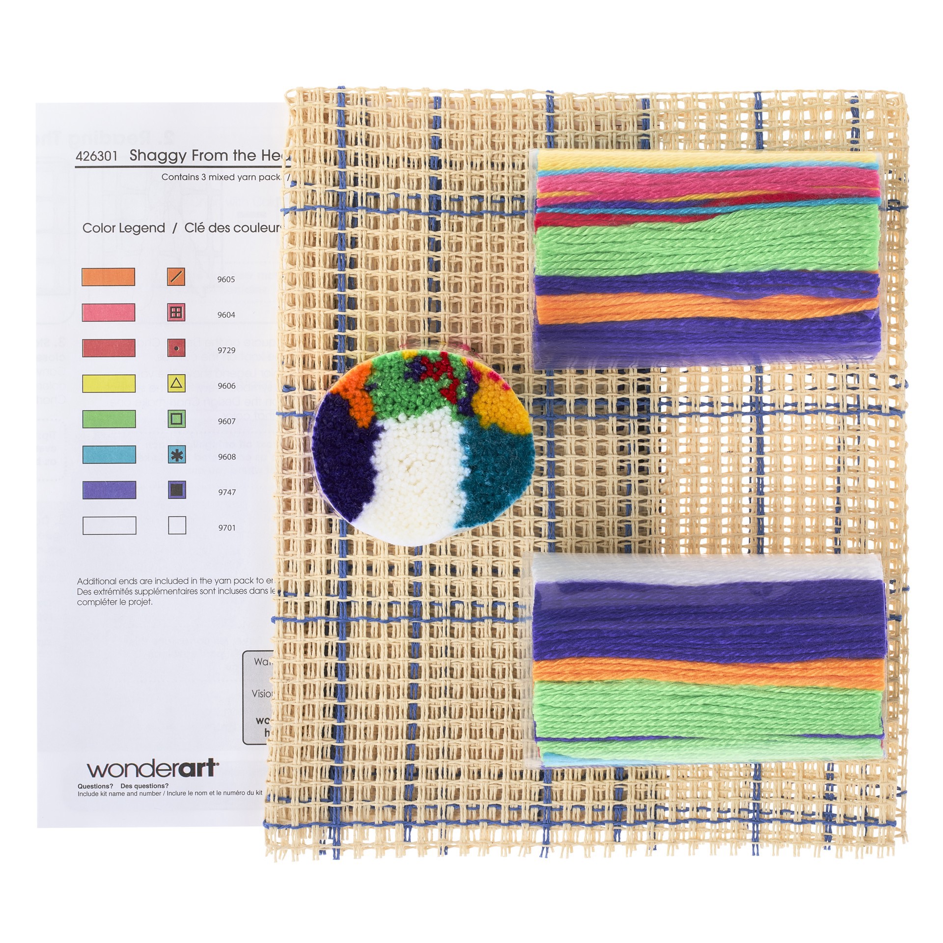 slide 3 of 4, Wonderart Shaggy From The Heart Latch Hook Kit, 12 in x 12 in