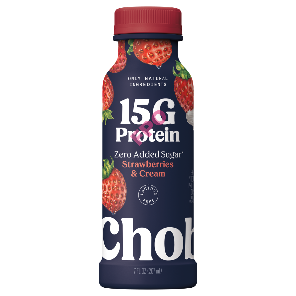 slide 1 of 1, Chobani 15g Strawberry and Cream Greek Yogurt Drink - 7 fl oz, 7 fl oz