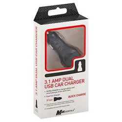 2-port 3.1 Usb Car Charger Black - EA