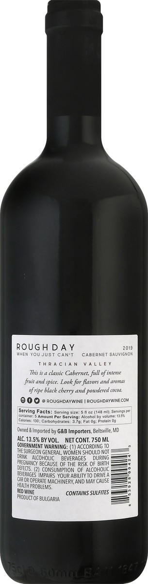 slide 7 of 9, Rough Day Thracian Valley Cabernet Sauvignon 750 ml, 750 ml