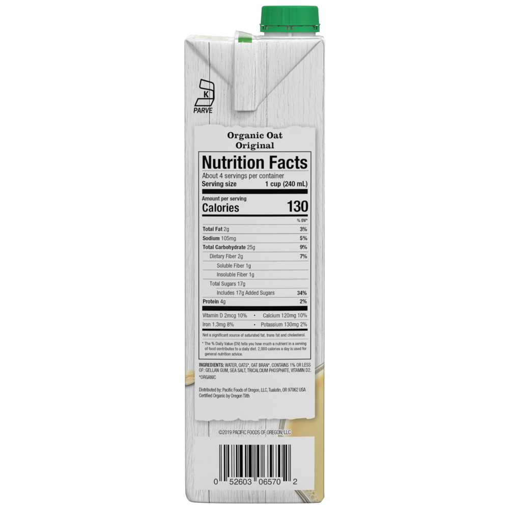 slide 2 of 5, Pacific Foods Organic Oat Non-Dairy Beverage - 32 fl oz, 1 qt