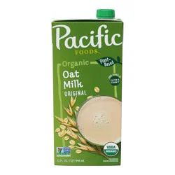 Pacific Foods Original Organic Oat Milk, Plant Based Milk, 32 oz
