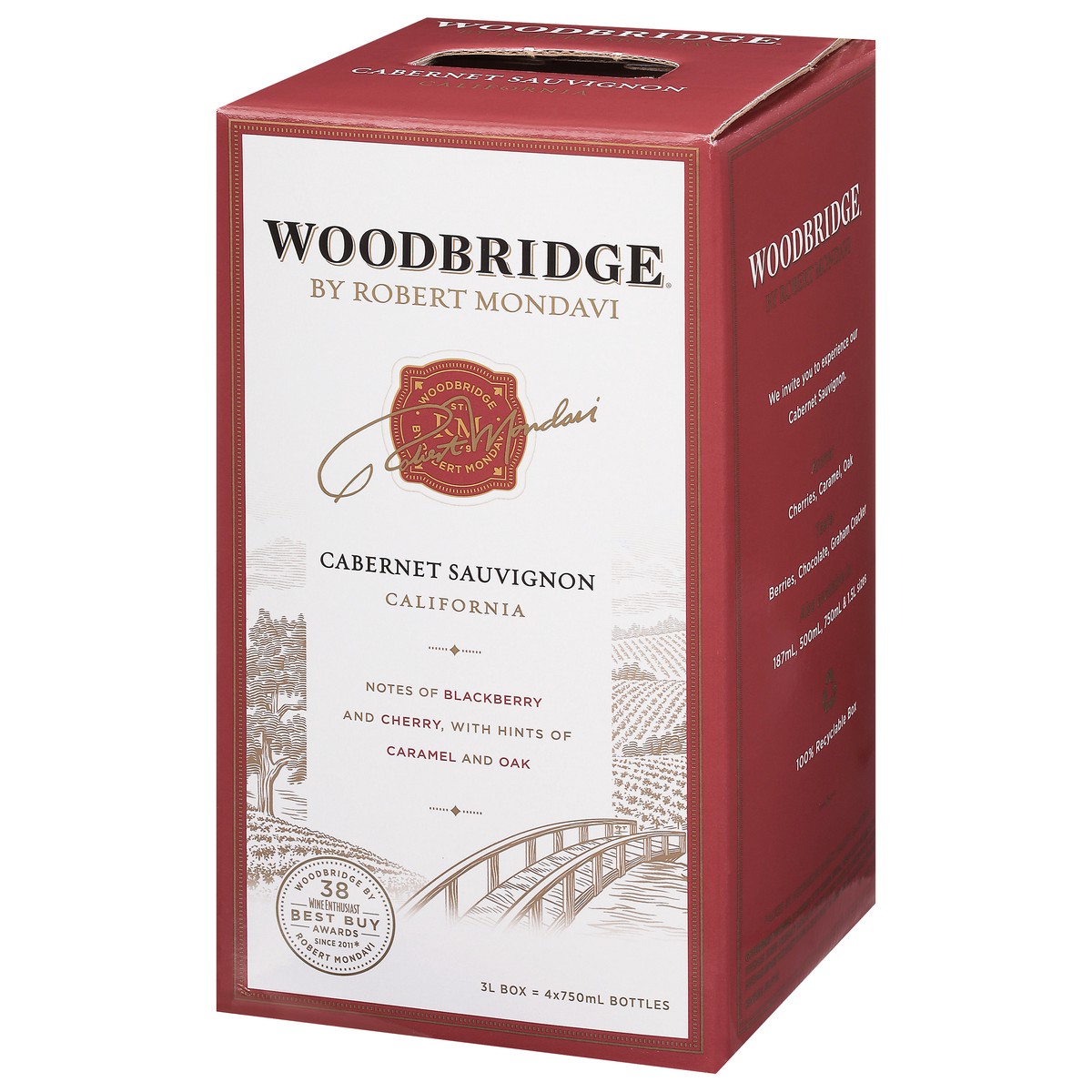 slide 4 of 9, Woodbridge by Robert Mondavi by Robert Mondavi Cabernet Sauvignon Red Wine, 3 L Box, 101.44 fl oz