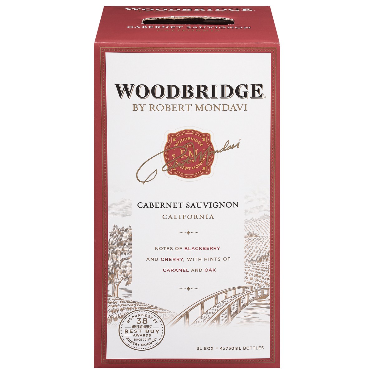 slide 7 of 9, Woodbridge by Robert Mondavi by Robert Mondavi Cabernet Sauvignon Red Wine, 3 L Box, 101.44 fl oz