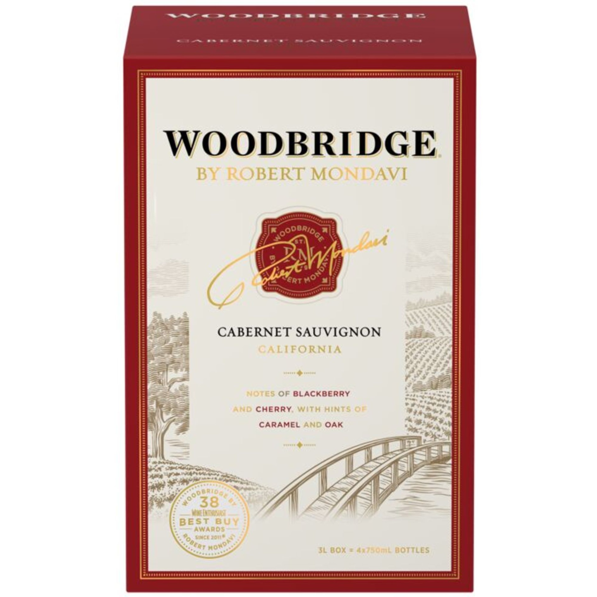 slide 1 of 7, Woodbridge Cabernet Sauvignon Red Wine Box, 3 liter