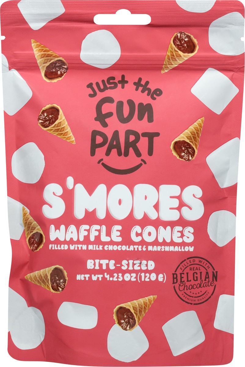 slide 3 of 13, Just the Fun Part Bite Sized S'mores Waffle Cones Bite-Sized 4.23 oz, 4.23 oz