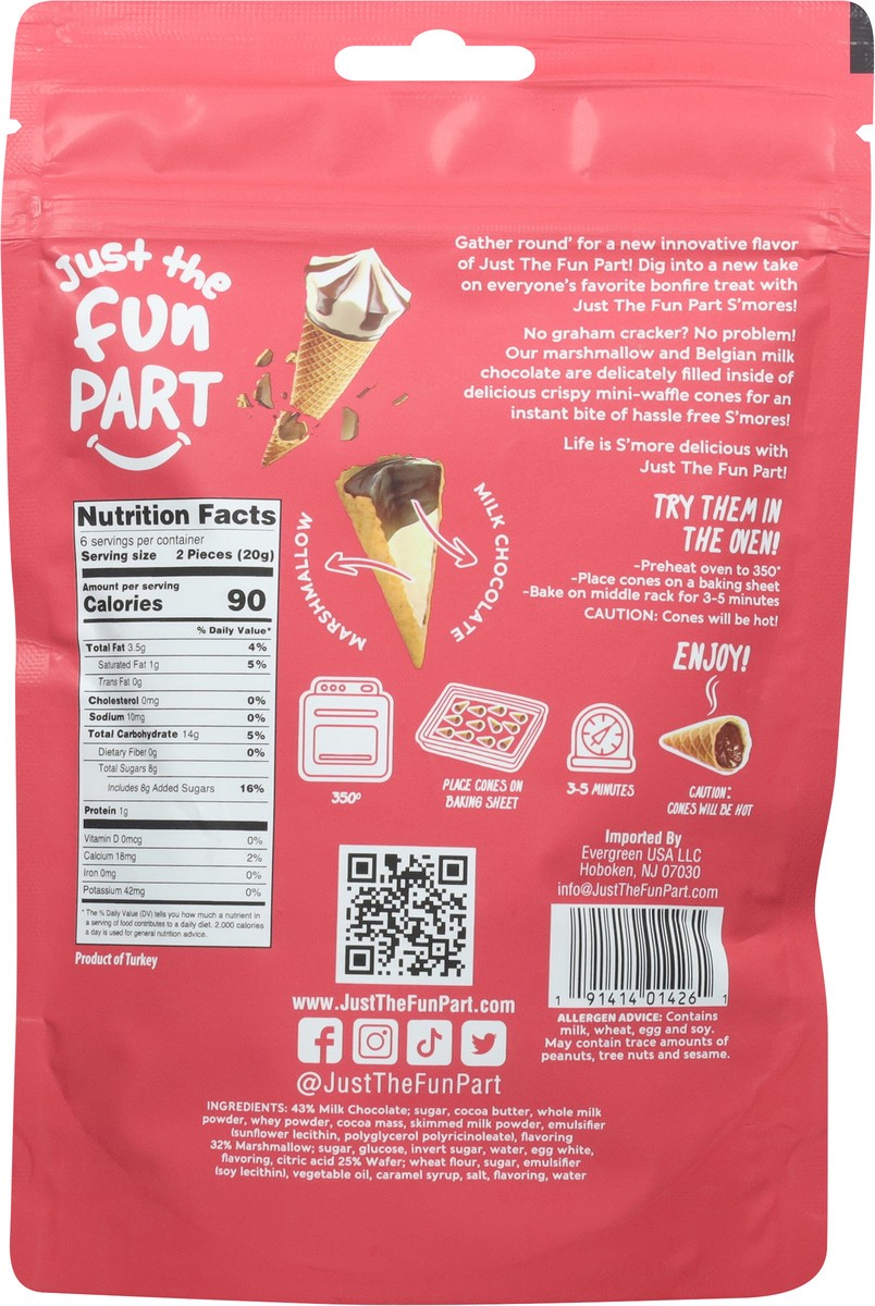 slide 10 of 13, Just the Fun Part Bite Sized S'mores Waffle Cones Bite-Sized 4.23 oz, 4.23 oz
