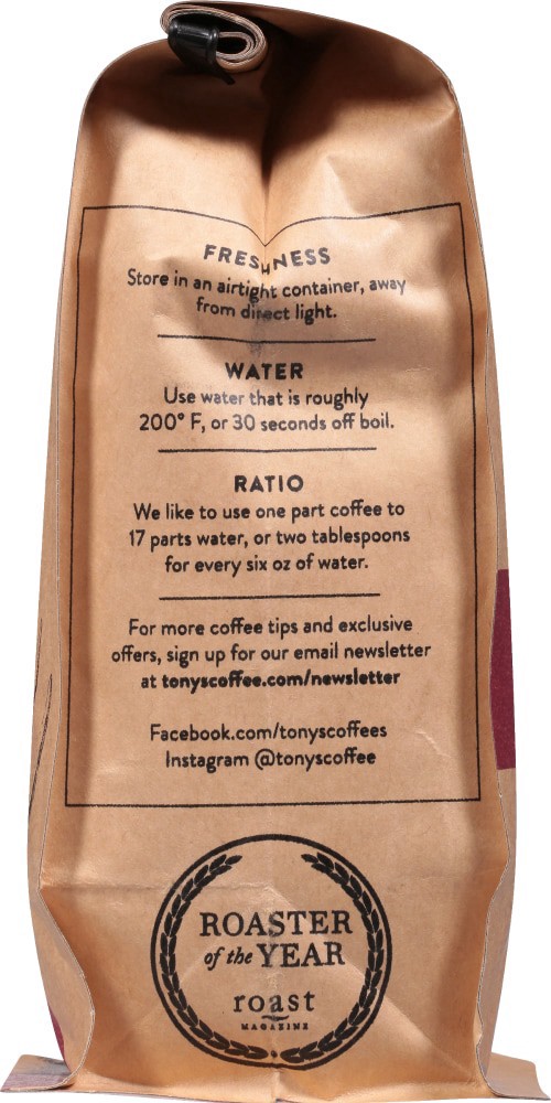 slide 4 of 4, Tony's Coffee Organic Espresso Noir Dark Roast Coffee - 12 oz, 12 oz