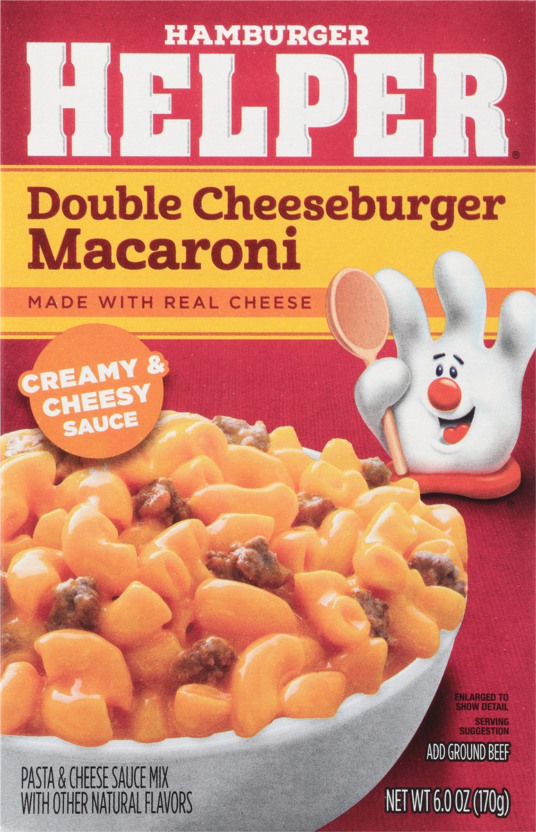 slide 3 of 13, Hamburger Helper Double Cheeseburger Macaroni Pasta & Sauce Mix - 6 oz, 6 oz