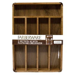Farberware 5-Section Acacia Flatware Organizer