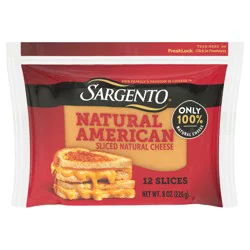 Sargento Natural American Sliced Cheese, 12 Slices, 8 oz