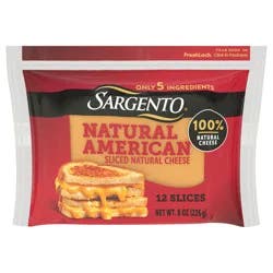 Sargento Natural American Sliced Cheese, 12 Slices, 8 oz