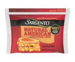Sargento Natural American Sliced Cheese, 12 Slices, 8 oz