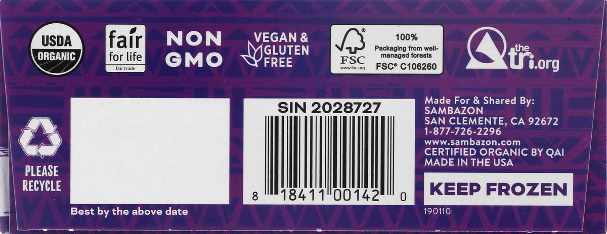 slide 2 of 10, Sambazon Organic Dairy-Free Superfruit Original Acai Bites 9 ea, 9 ct