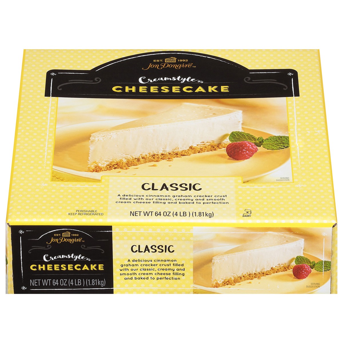 slide 11 of 14, Jon Donaire Creamstyle Classic Cheesecake 64 oz, 64 oz