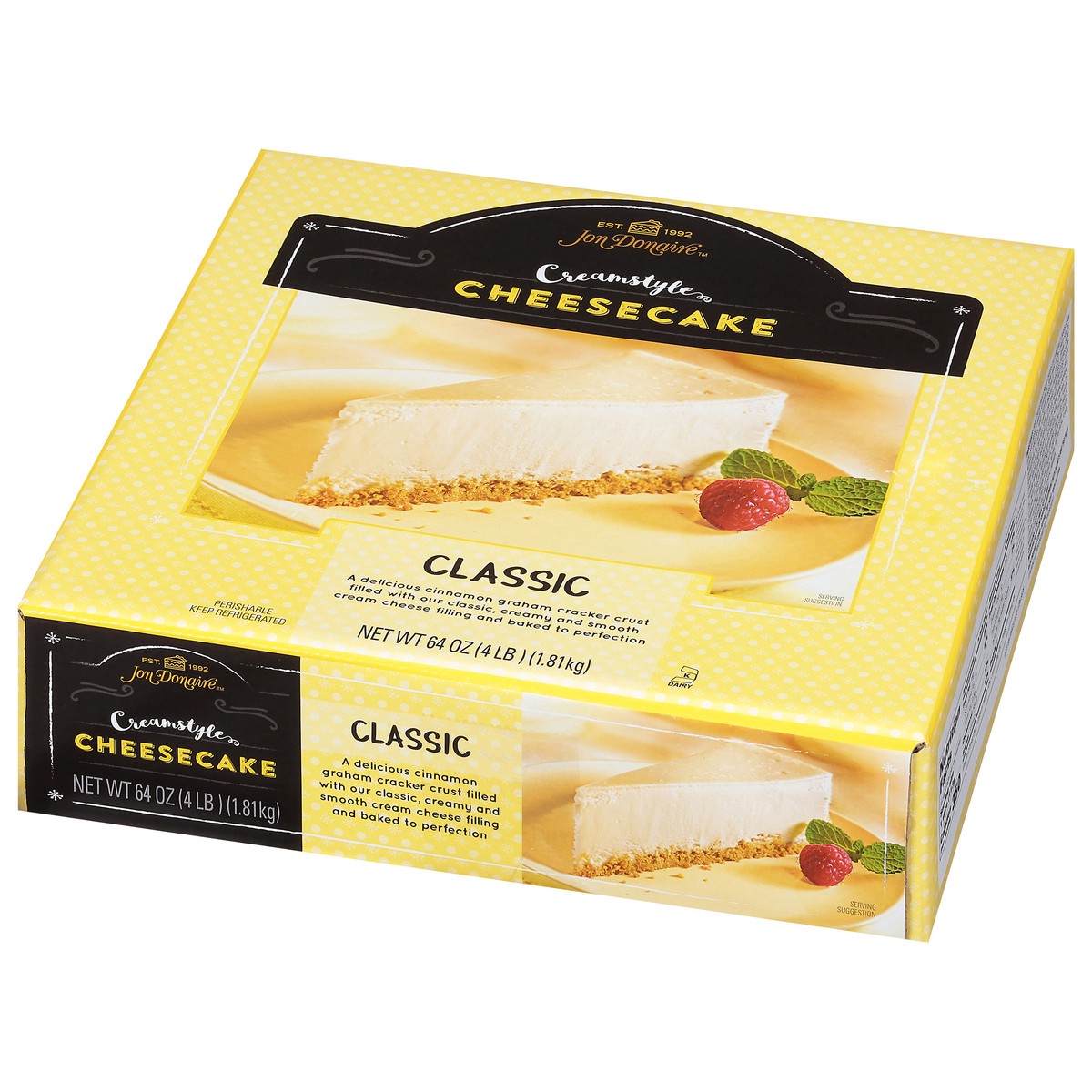 slide 4 of 14, Jon Donaire Creamstyle Classic Cheesecake 64 oz, 64 oz