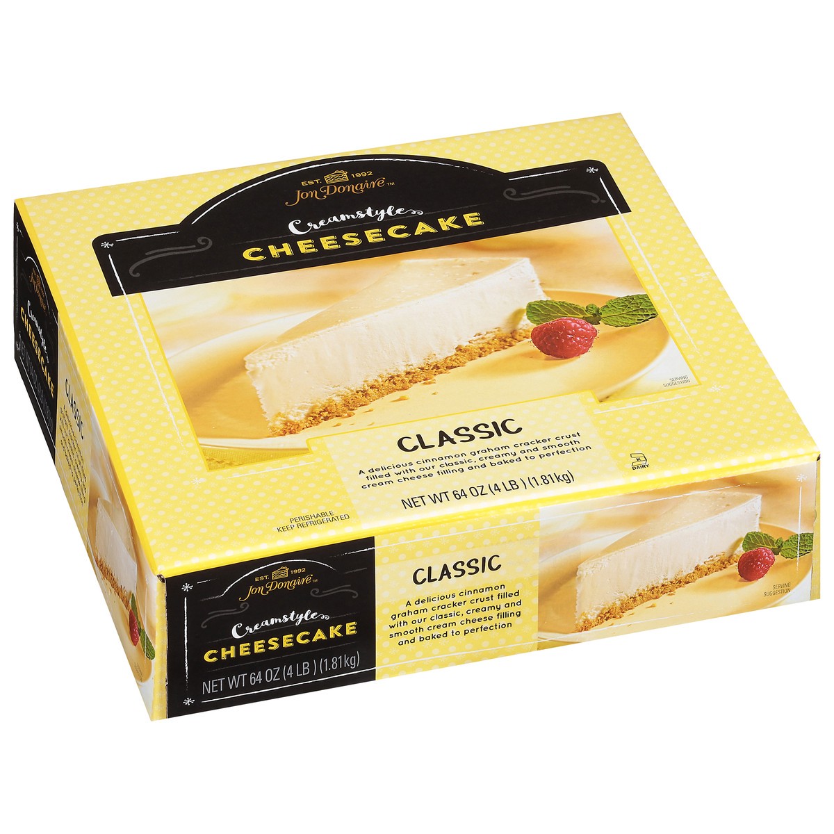 slide 8 of 14, Jon Donaire Creamstyle Classic Cheesecake 64 oz, 64 oz