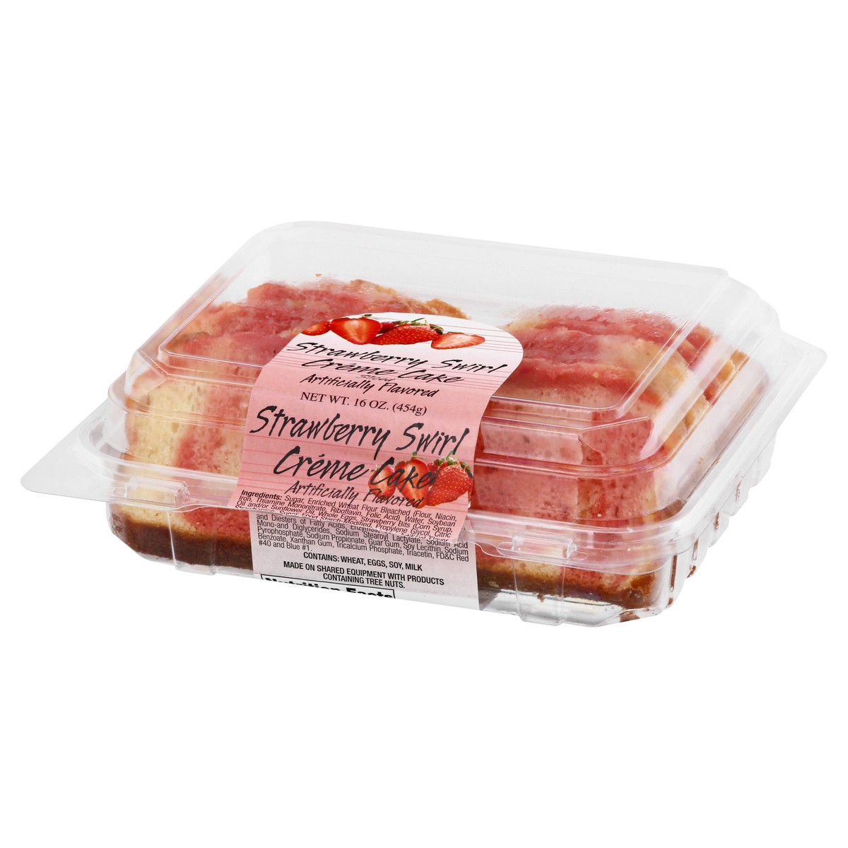 slide 6 of 9, Olson's Baking Co. Creme Cake, Strawberry Swirl, Sliced, 16 oz