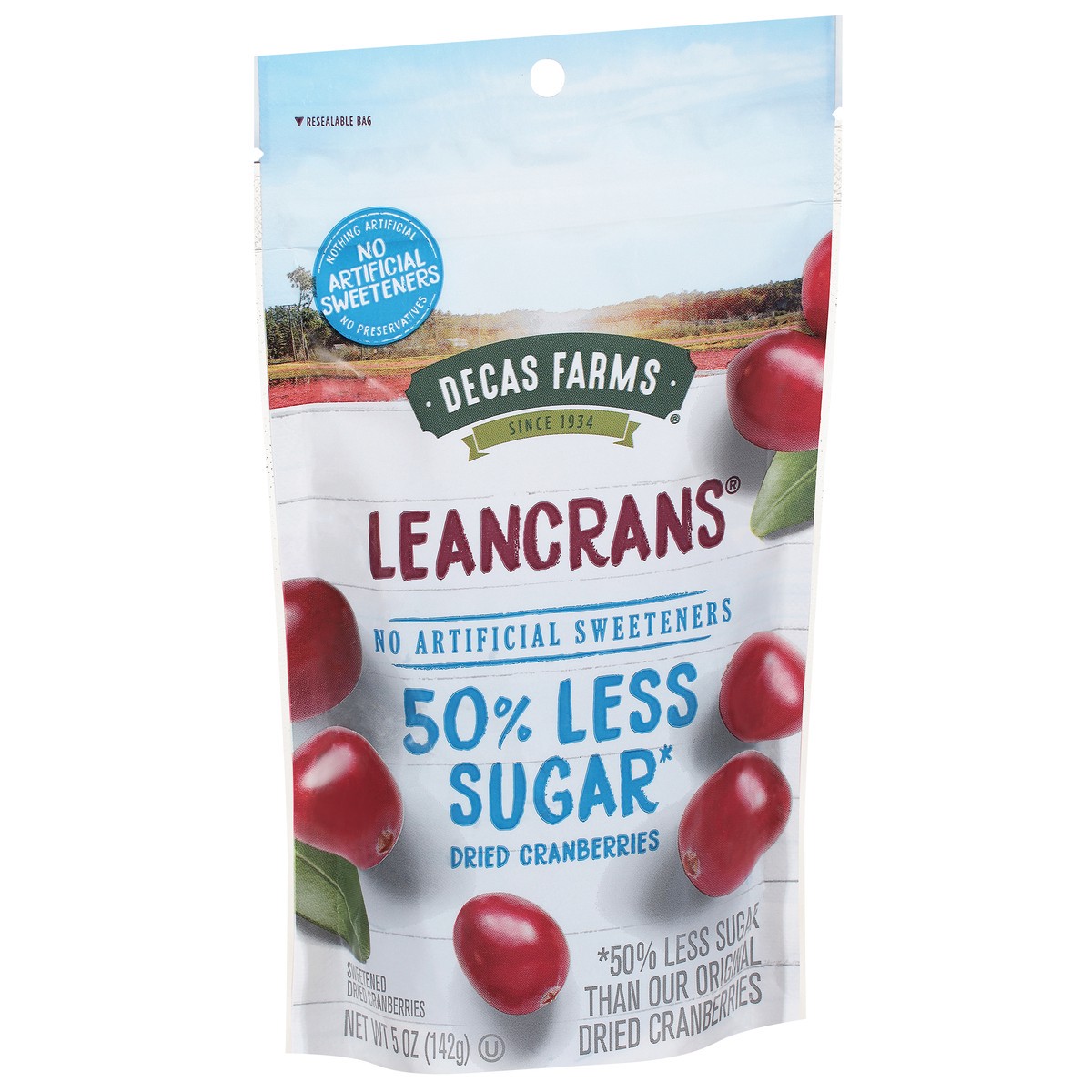 slide 4 of 9, Decas Farms LeanCrans Dried Sweetened Cranberries 5 oz, 5 oz