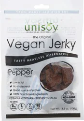 Unison Cracked Black Pepper Flavor Vegan Jerky - 3.5 oz