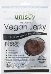 Unison Cracked Black Pepper Flavor Vegan Jerky - 3.5 oz