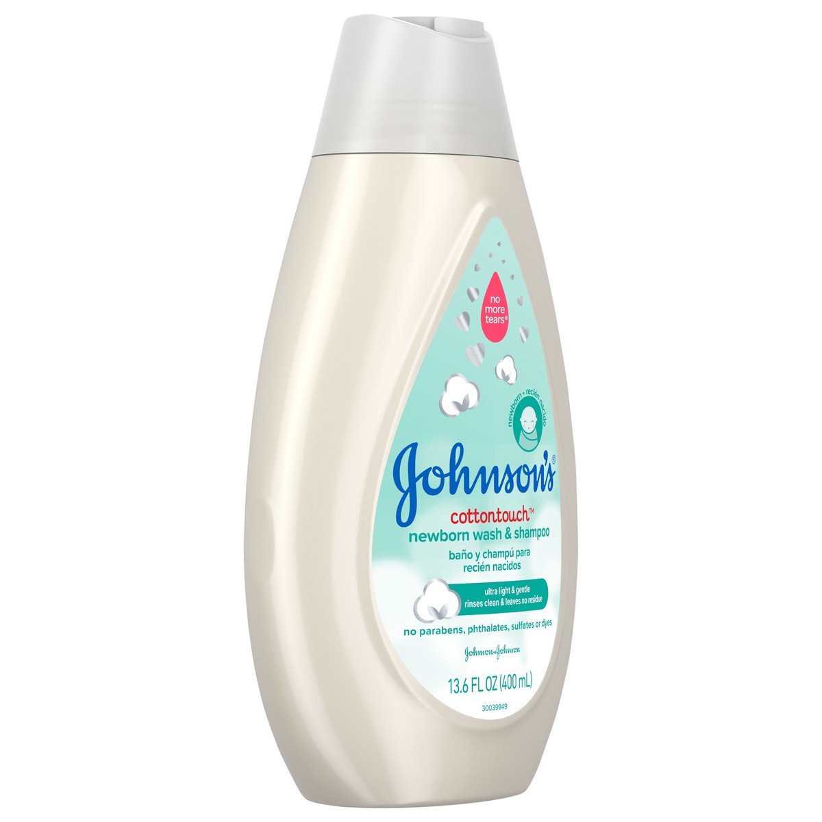 slide 6 of 7, Johnson's Cotton Touch Newborn Wash And Shampoo, 13.60 fl oz