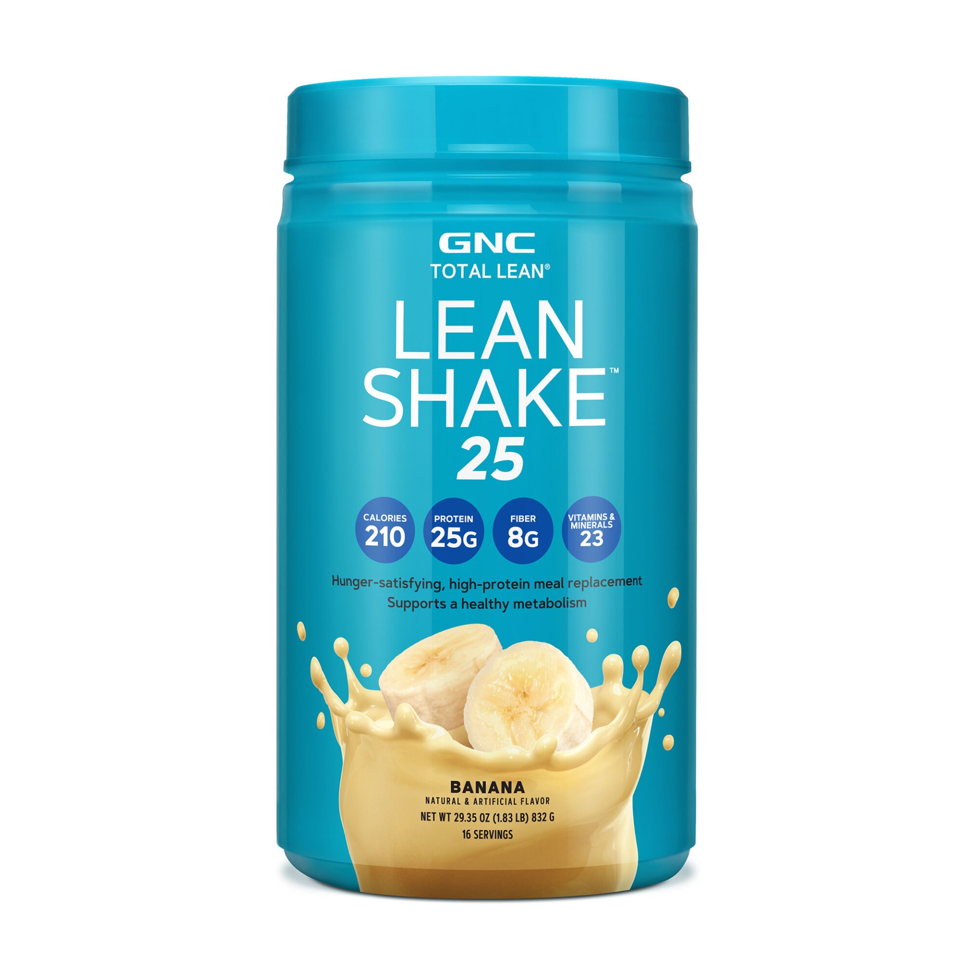 slide 1 of 1, GNC Total Lean Lean Shake 25 - Banana (California Only), 1.83 lb