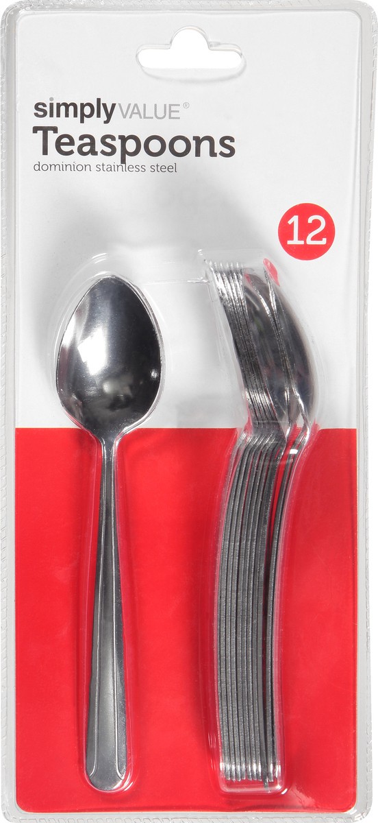 slide 1 of 10, Simply Value Teaspoon, 12 ct