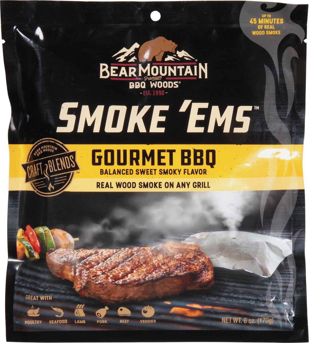 slide 7 of 9, Bear Mountain BBQ Woods Smoke 'Ems Gourmet BBQ 6 oz, 6 oz