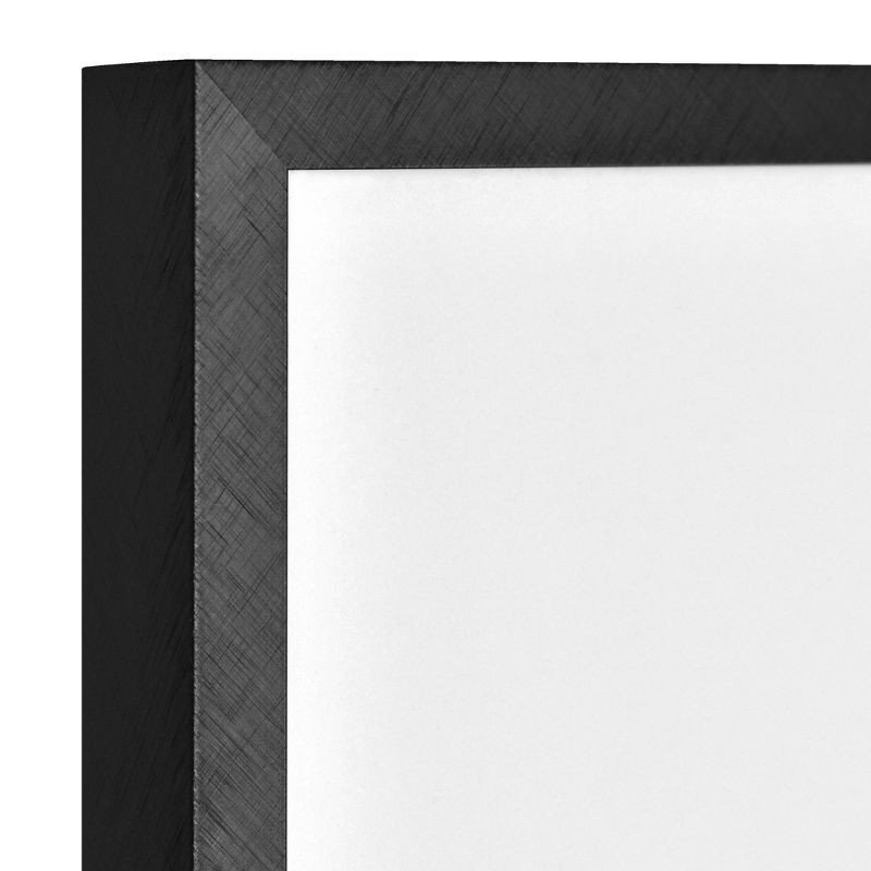 slide 3 of 5, 11.3" x 14.4" Matted For 5" x 7" Thin Metal Gallery Frame Black - Threshold™: Modern Aluminum Wall Decor, 1 ct