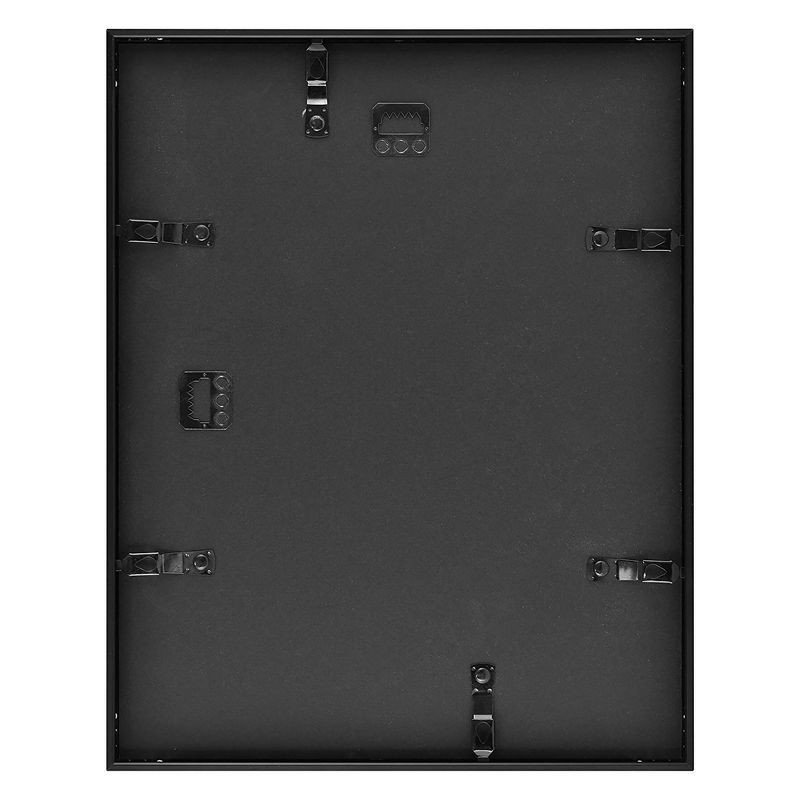 slide 5 of 5, 11.3" x 14.4" Matted For 5" x 7" Thin Metal Gallery Frame Black - Threshold™: Modern Aluminum Wall Decor, 1 ct