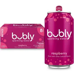 bubly Raspberry Sparkling Water - 8pk/12 fl oz Cans