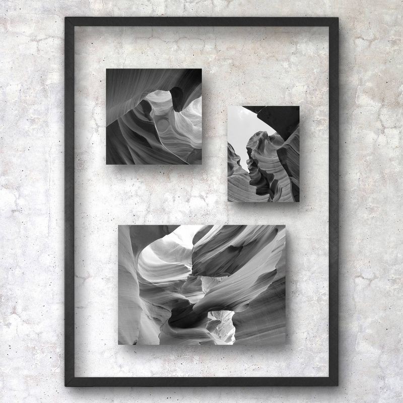 slide 5 of 6, 15.5" x 11.5" Float Thin Metal Gallery Frame Black - Threshold™: Modern Aluminum Wall Decor, Glass Glazing, 1 ct