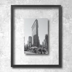 8"x10" Float Thin Gallery Wall Frame Black - Threshold™: Modern Aluminum Wall Photo Display