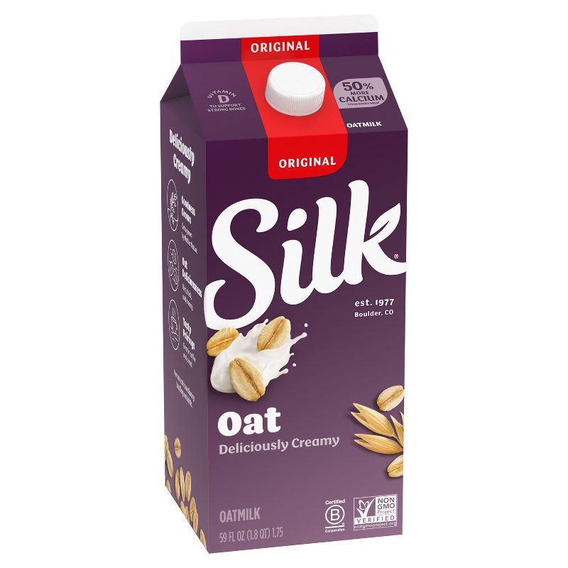 slide 2 of 8, Silk Original Oat Milk - 59 fl oz, 59 fl oz