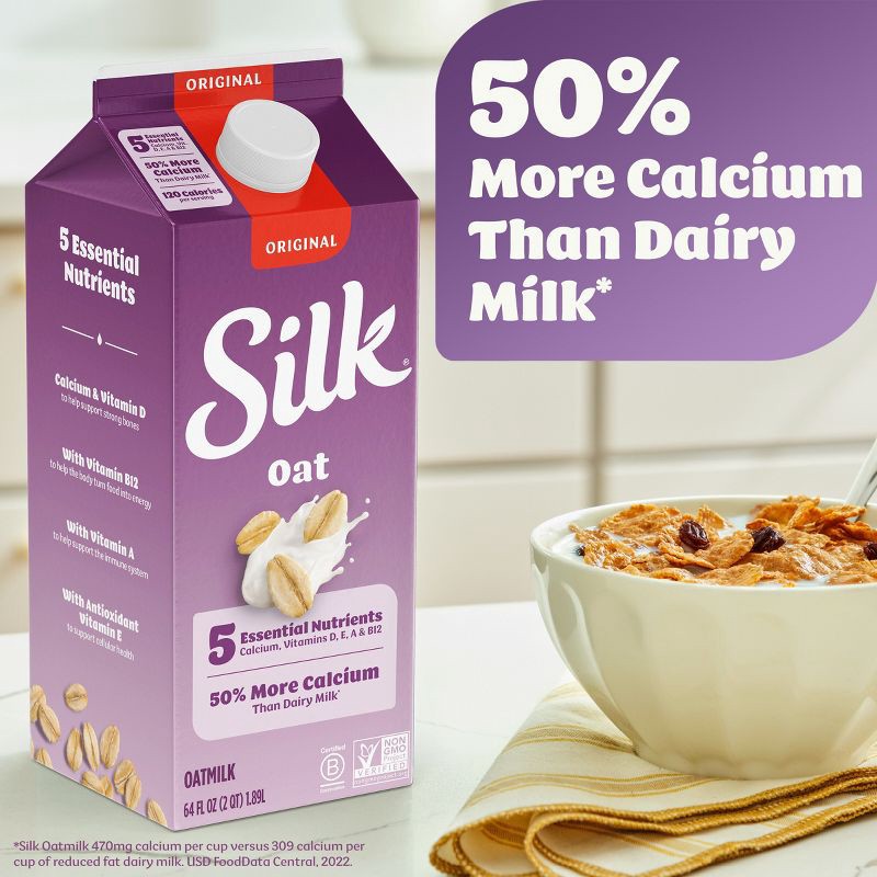 slide 5 of 12, Silk Original Oat Milk - 59 fl oz, 59 fl oz