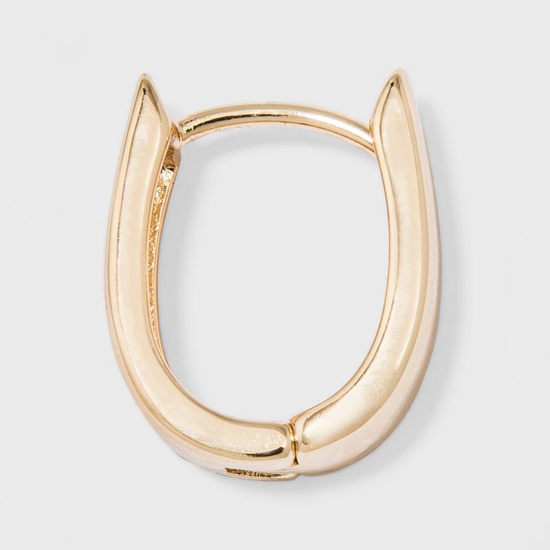 slide 2 of 18, Huggie Hoop Earrings - A New Day™ Gold: Snap Closure, Nickel-Free Metal, Zinc Alloy, 1 ct