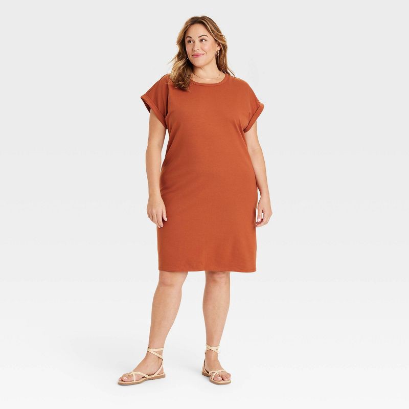 slide 2 of 3, Post Small Hoop Earrings - A New Day™ Gold: Stainless Steel, Nickel-Free, 1.25" Length, 1 ct