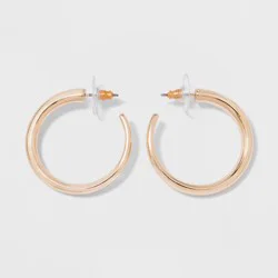 Post Small Hoop Earrings - A New Day™ Gold: Stainless Steel, Nickel-Free, 1.25" Length